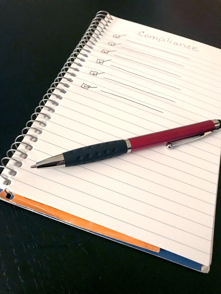 Checklist on notebook