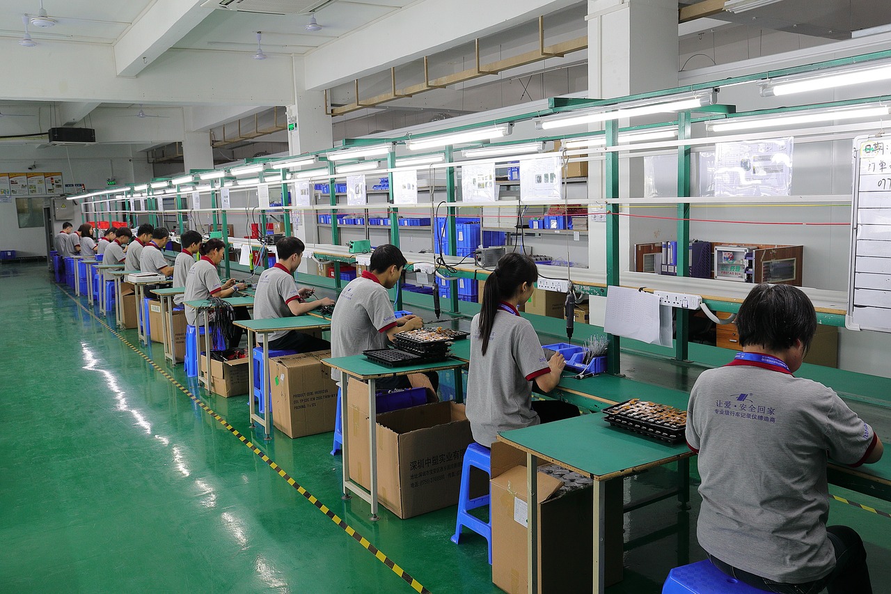 Staffs working in the factory