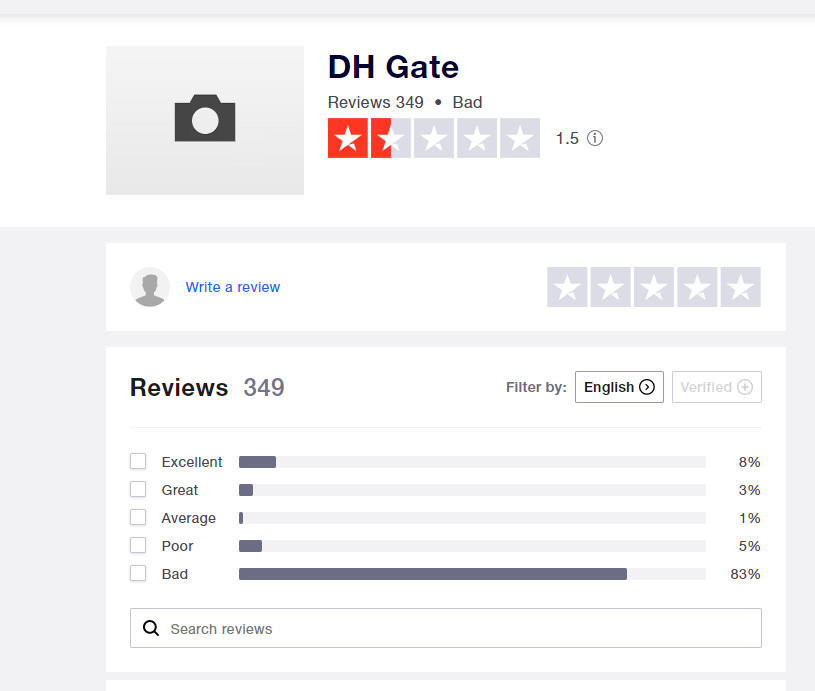 Reviews about DH gate from Trustipilot